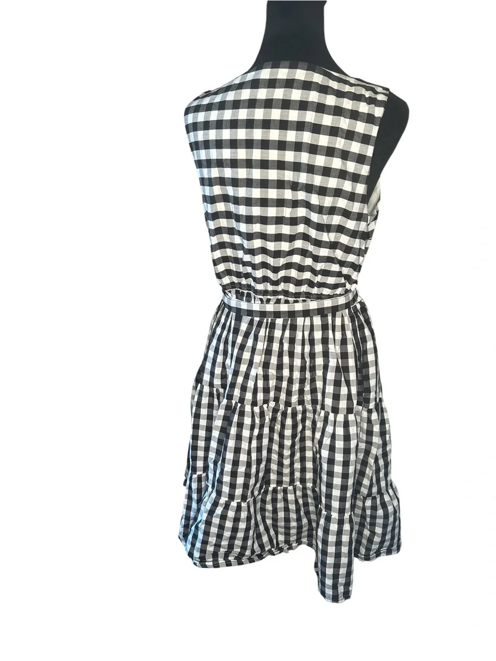 Kim Rogers Checkered Dress – Petite Large – Black & White